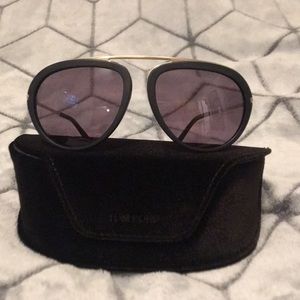 New! Tom Ford Stacy Pilot matte black Sunglasses